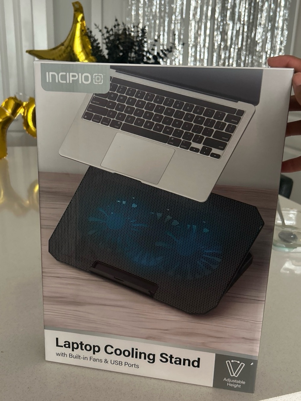 Incipio Black Laptop Cooling Stand with Blue LED Fans